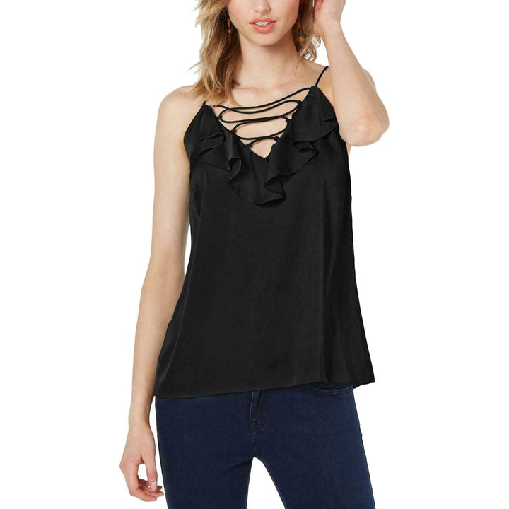Sleeveless Ruffle-Trim Top