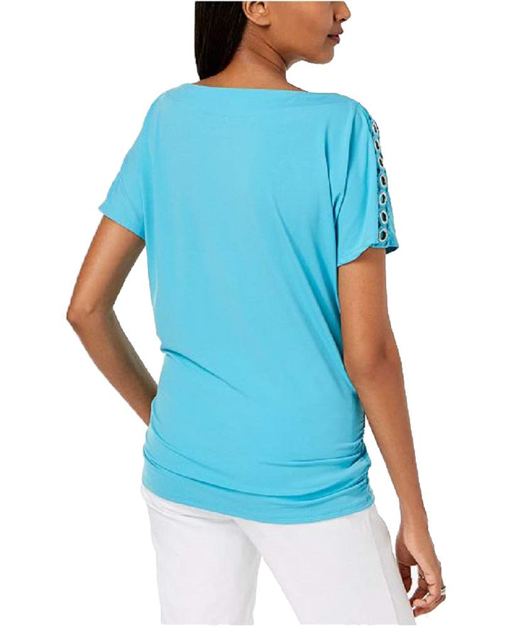 JM Collection Petite Grommet Trim Top