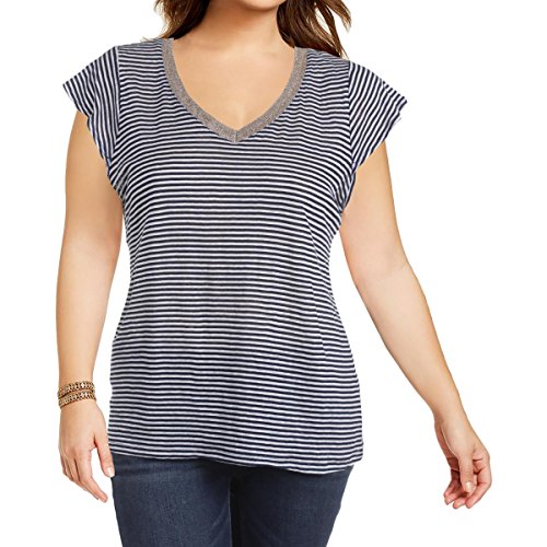 Maison Jules Striped Linen T-Shirt