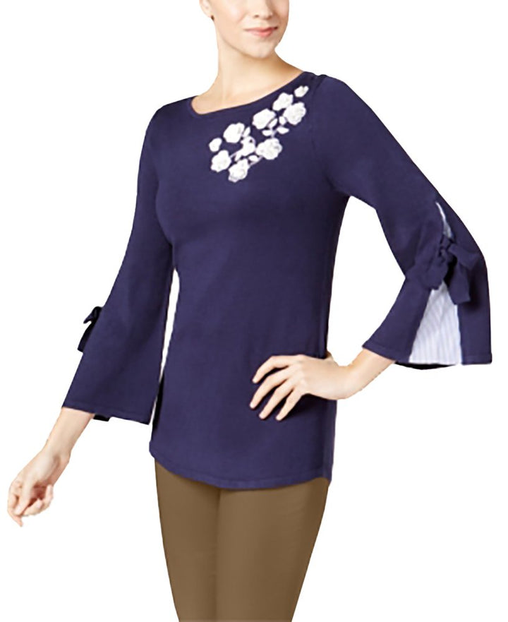Charter Club Applique Contrast Sweater
