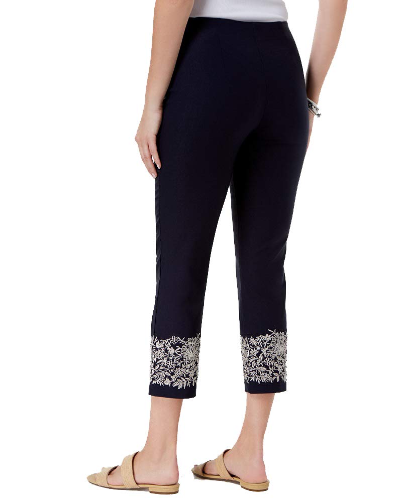 Charter Club Tummy Control Embroidered Capri Pants