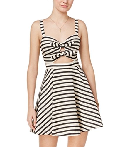 City Studios Juniors Cotton Tie Front Fit Flare Dress