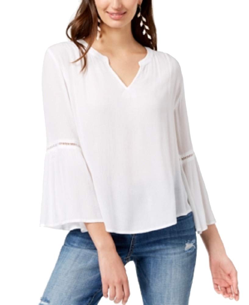 Ladder Trim Bell Sleeve Top