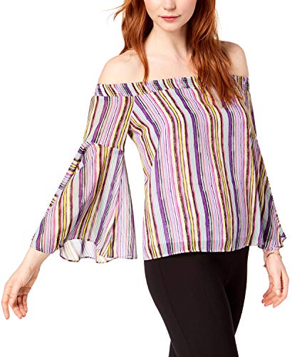 Bar III Over The Shoulder Flared Sleeve Blouse