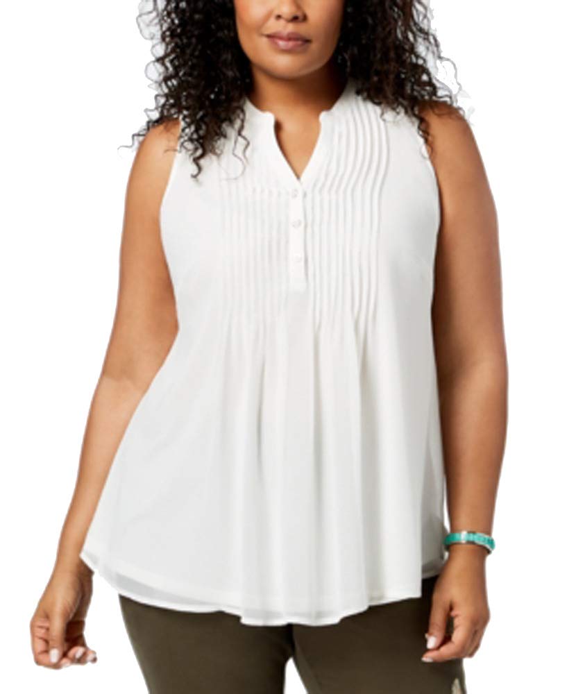 Charter Club Plus Size Pintuck Pleat Top