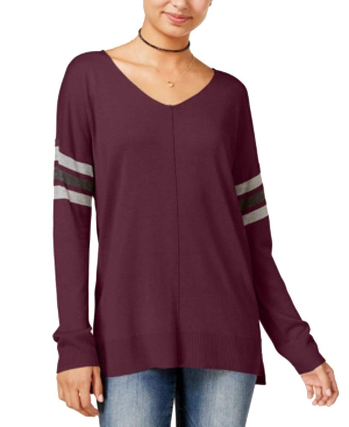 Hippie Rose Juniors Stripe Detail Tunic Sweater