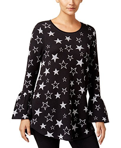 Style & Co Metallic Jacquard Sweater