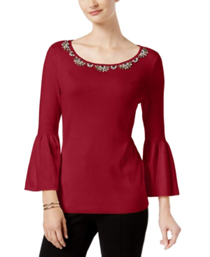 Charter Club Petite Embellished Sweater