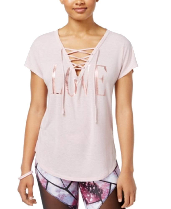 Material Girl Active Juniors Juniors Lace Up T-Shirt