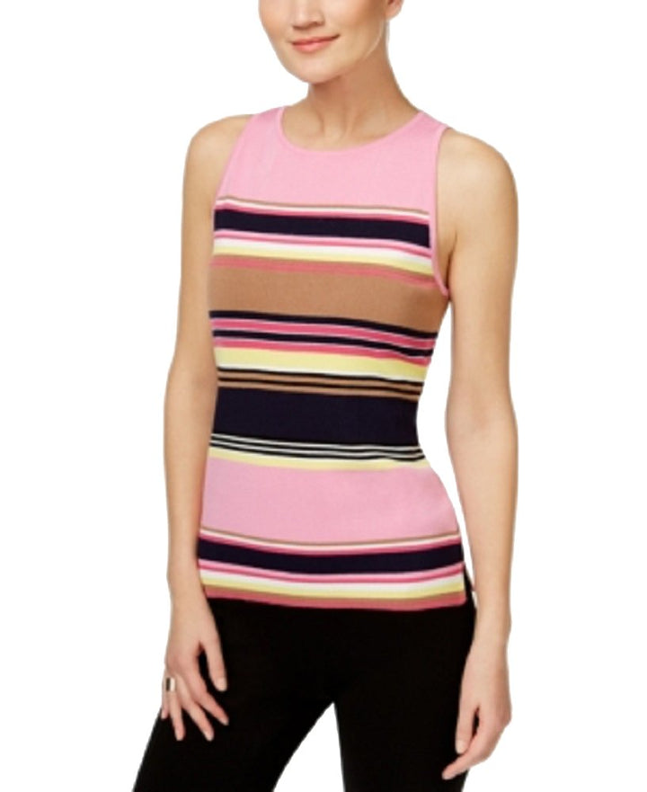 INC International Concepts Petite Striped Halter Sweater