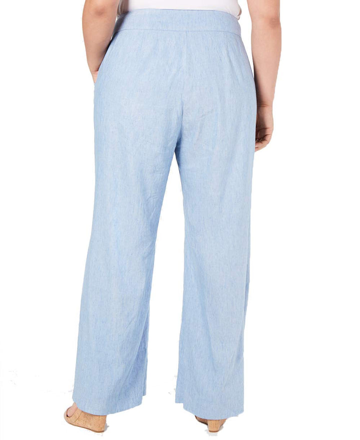 INC Plus Size V-Front Wide-Leg Pants