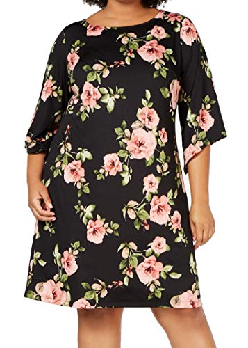 NY Collection Plus Size Floral Print Shift Dress