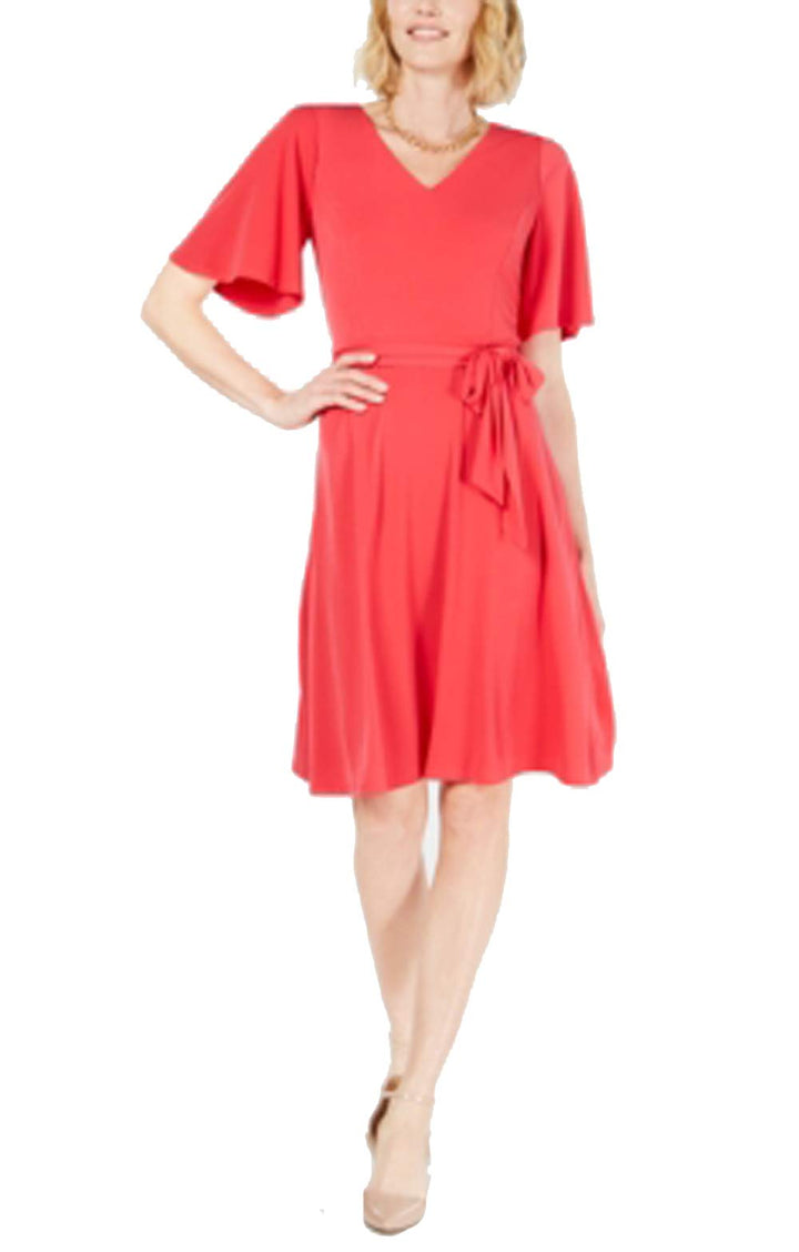 Petite Belted A-Line Dress