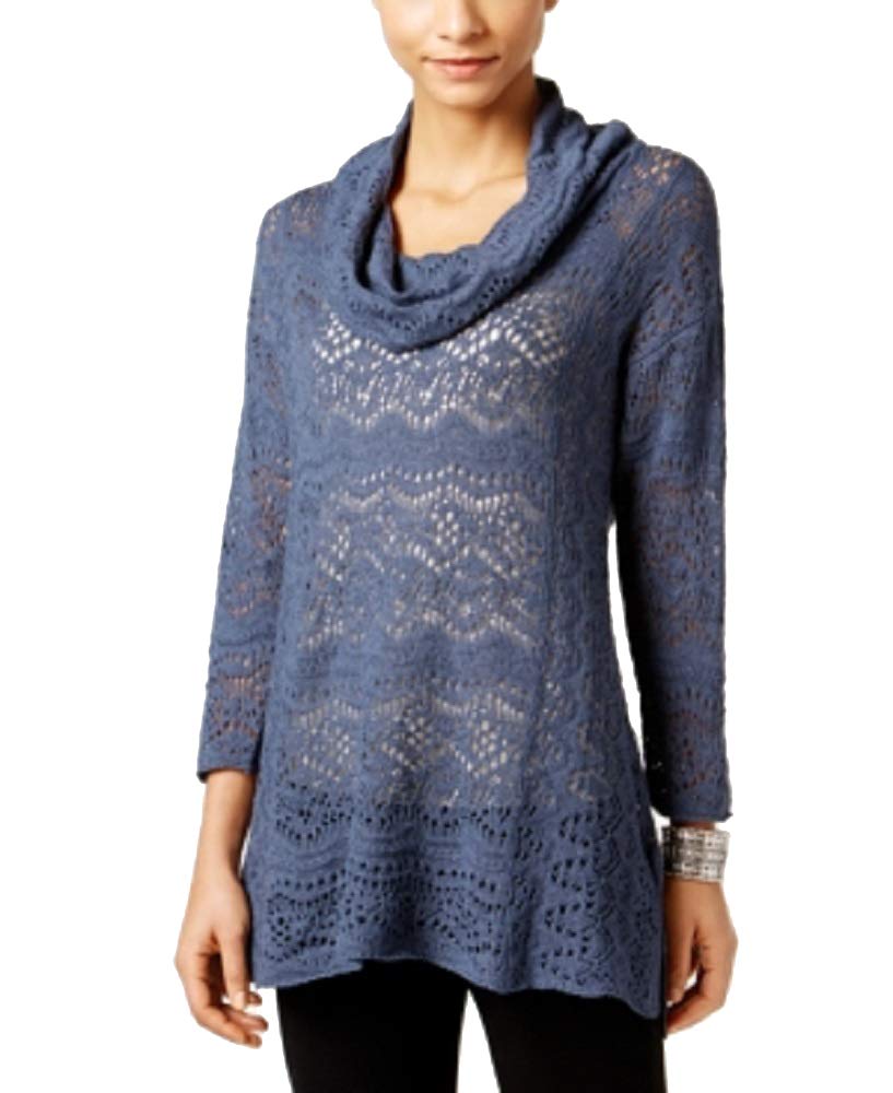 Style & Co Petite Pointelle Cowl Neck Sweater