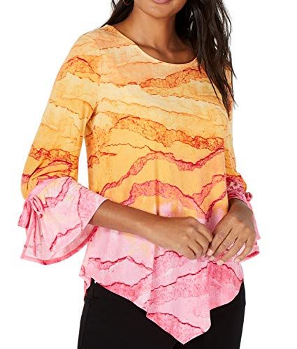 Alfani Printed Pointed Hem Top