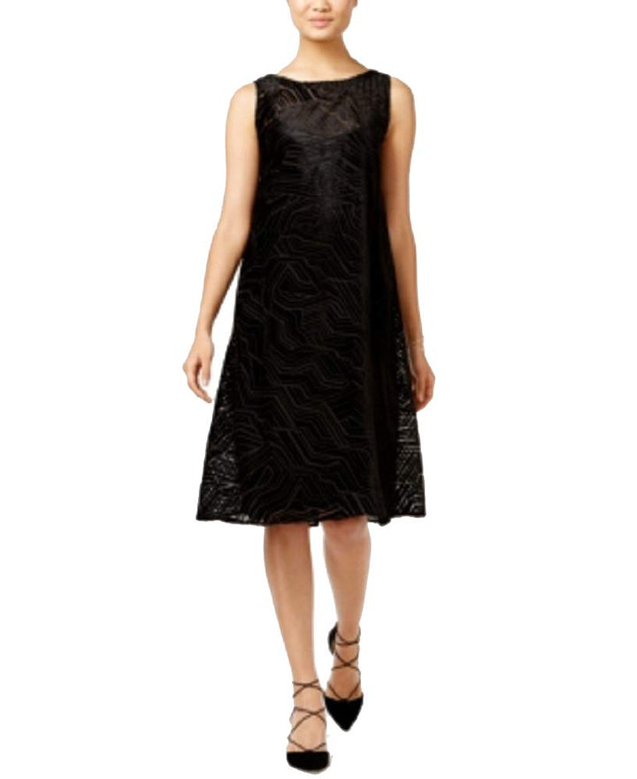 Alfani Petite Burnout Fit Flare Dress