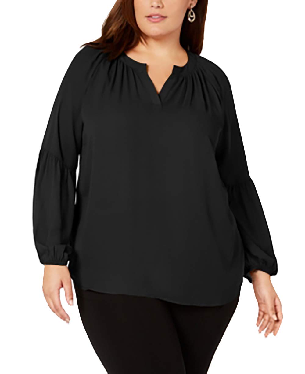 NY Collection Plus Size Balloon Sleeve Top