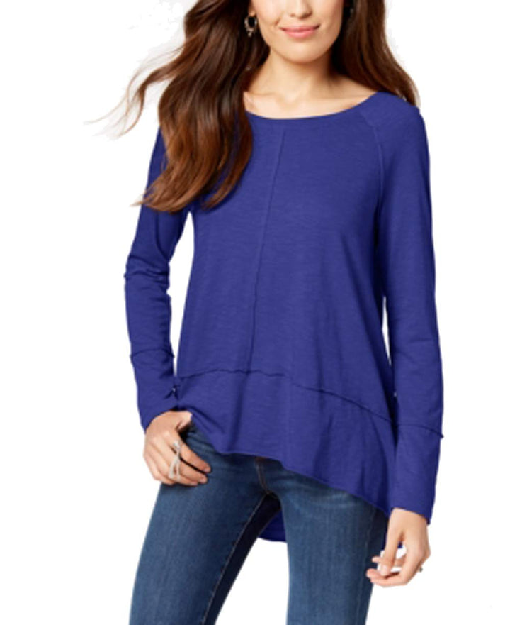 Style & Co Cotton High Low Top