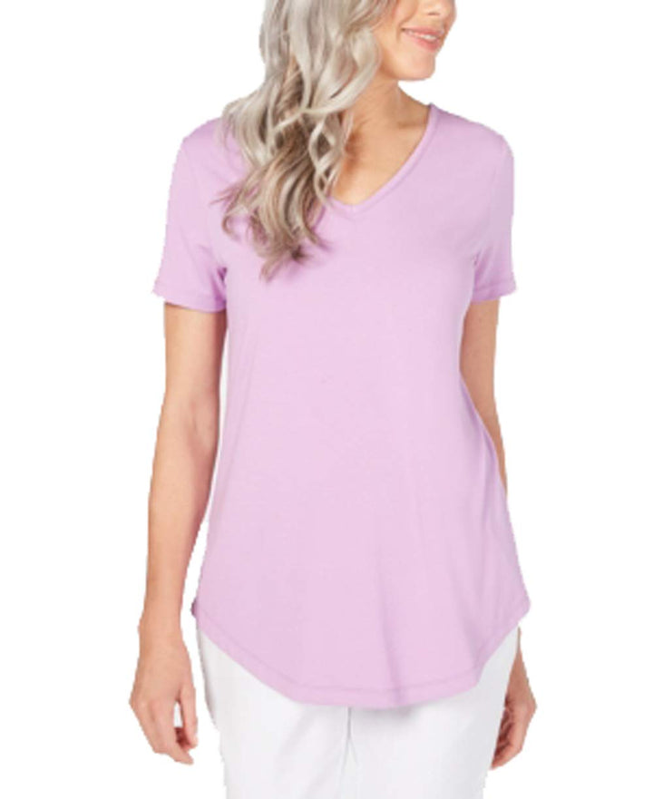 Lattice-Back V-Neck Top