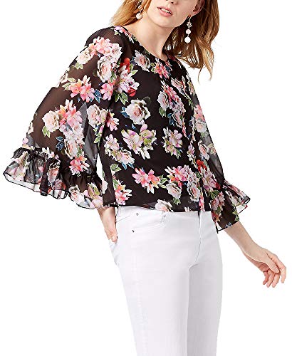 I.N.C. Ruffled Floral-Print Top