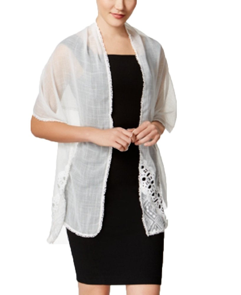 INC International Concepts Asymmetrical Lace Wrap Scarf In One