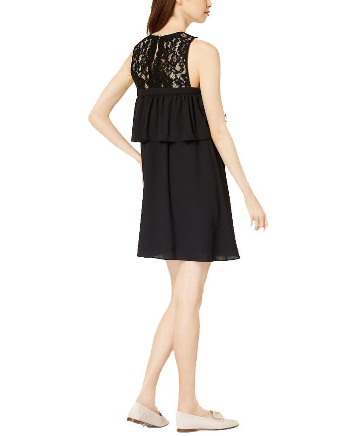 Ruffled Lace-Trim Dress