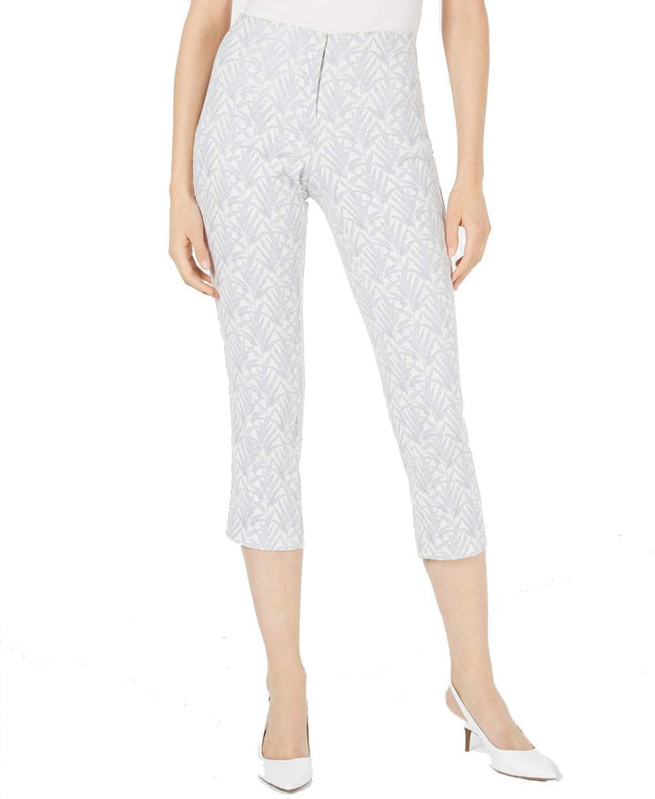 Jacquard High-Waist Cropped Pants