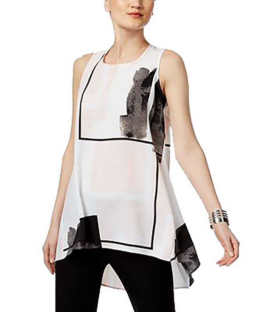 Alfani Petite Printed High Low Top