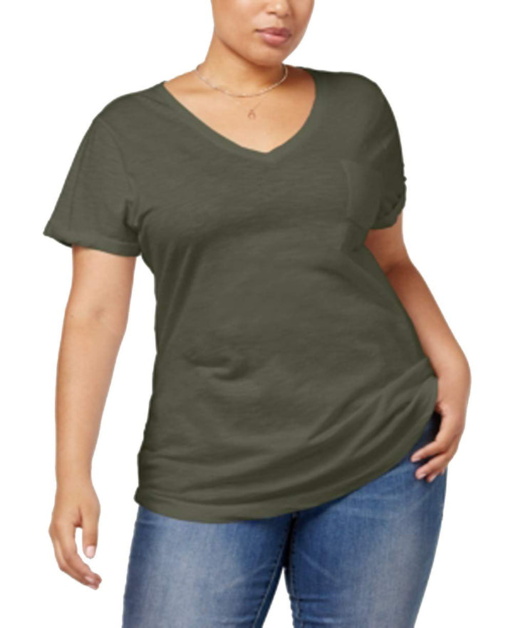 Style & Co Plus Size V Neck T-Shirt
