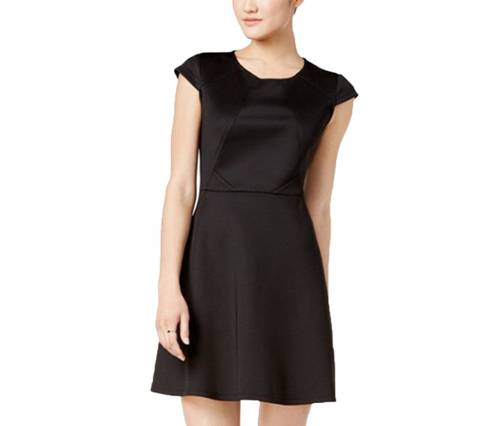 Bar III Short Sleeve Fit Flare Dress