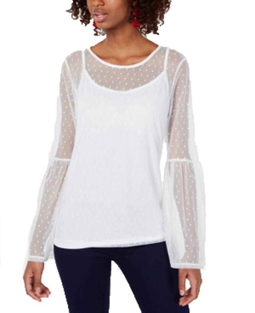 by Ikeddi Juniors' Mesh Bell-Sleeve Top