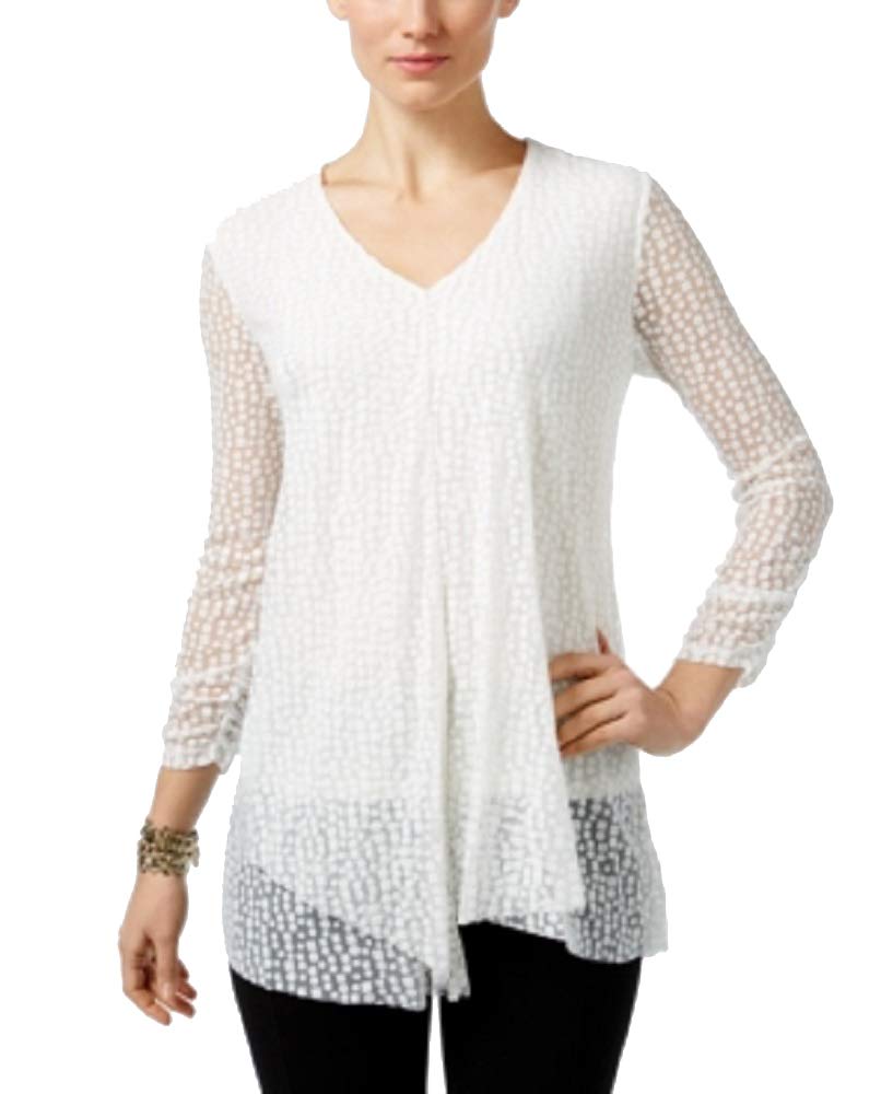Alfani Petite Burnout Ruffled Top