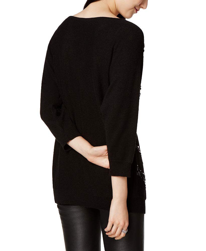 Charter Club Sequin Trim Cashmere Sweater