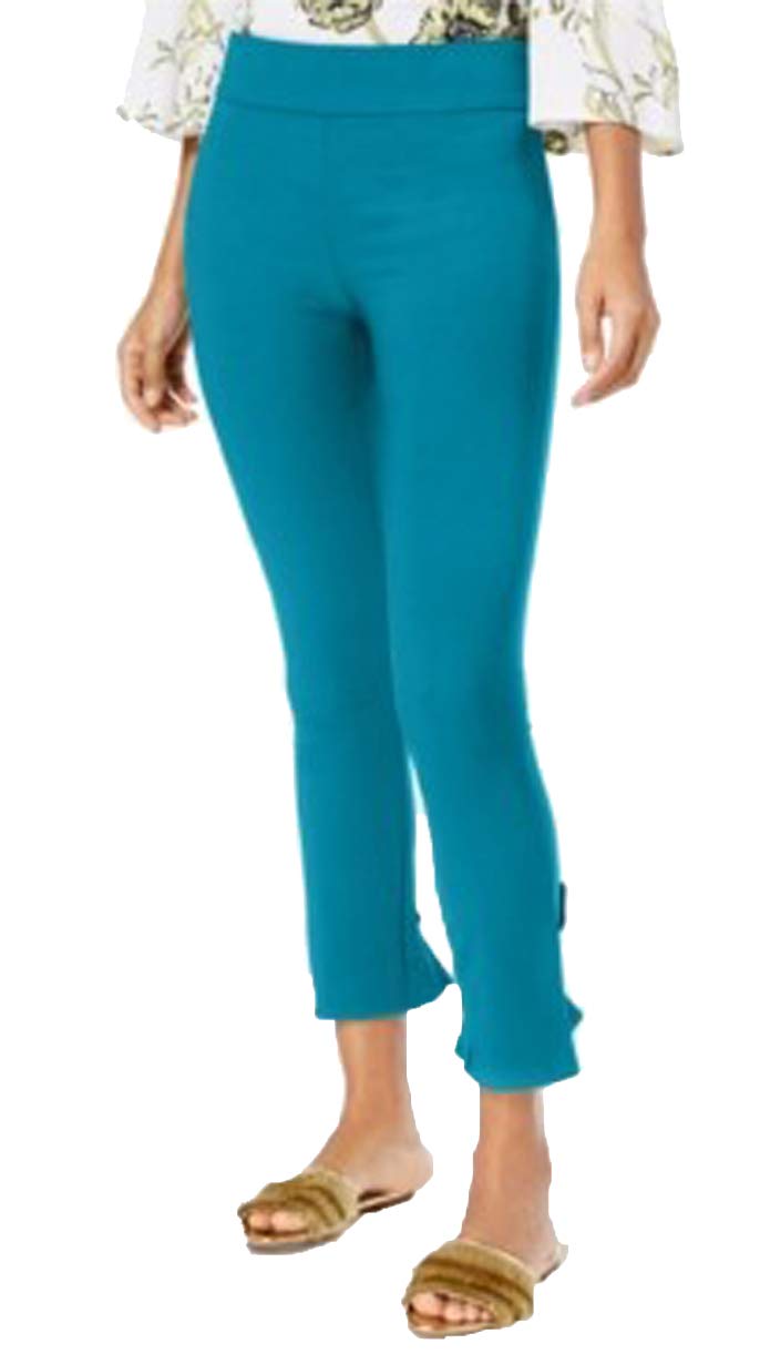 INC Ruffled-Hem Ankle Skinny Pants