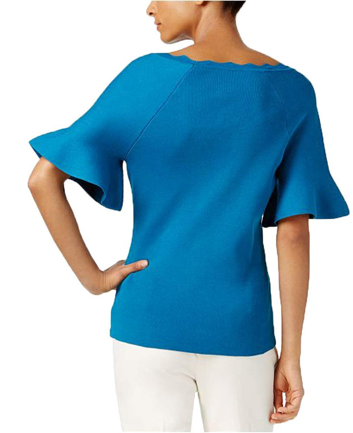 NY Collection Flared Sleeve Top