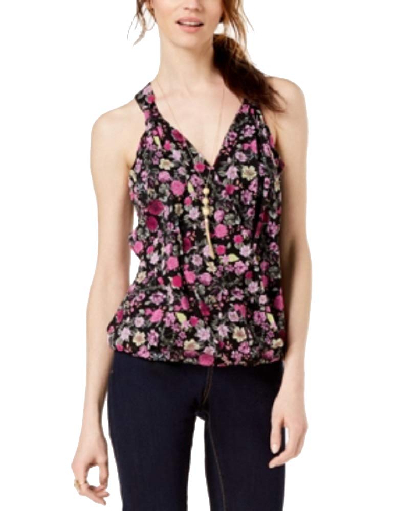 Printed Surplice Neck Top