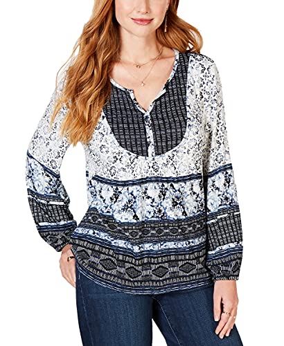 Style & Co Mixed Media Bib Top