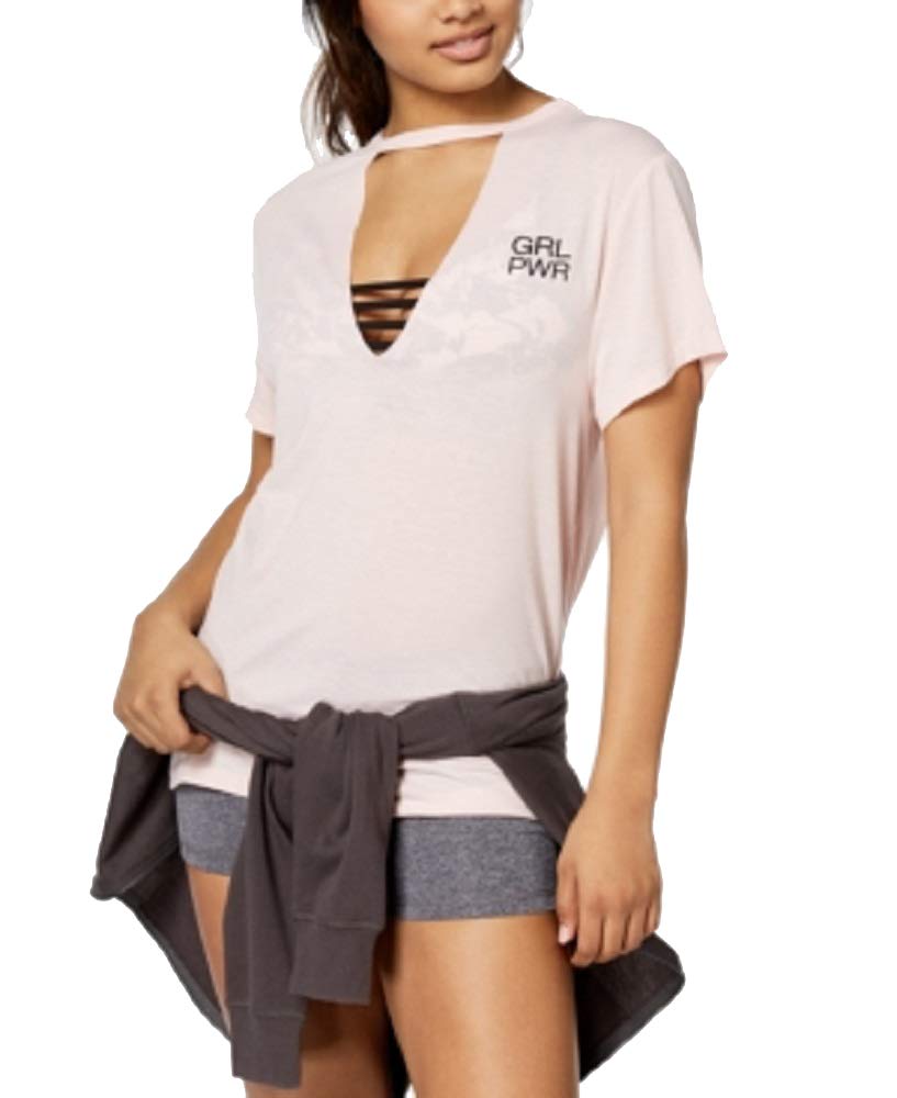 Active Juniors' Girl Power Cutout Graphic T-Shirt