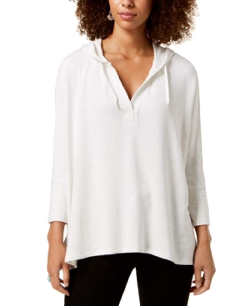 Petite 3/4-Sleeve Hooded Top