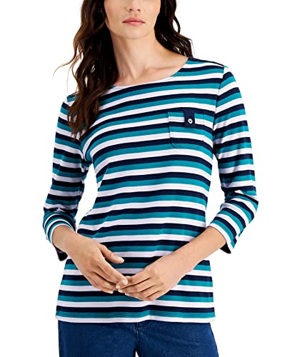 Karen Scott Striped Pocket Top