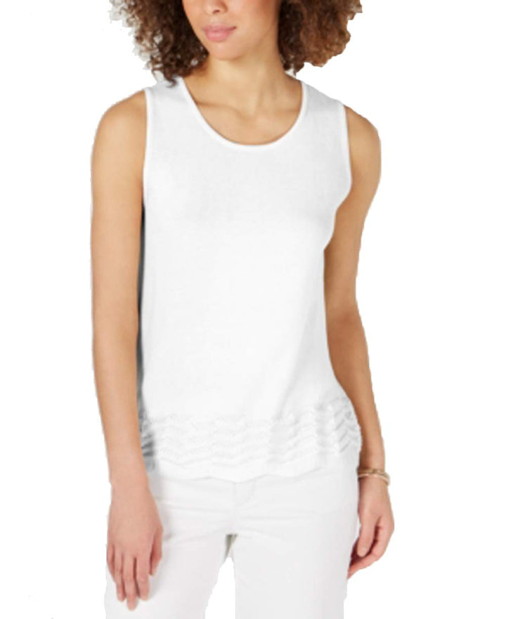 Sleeveless Zigzag Sweater