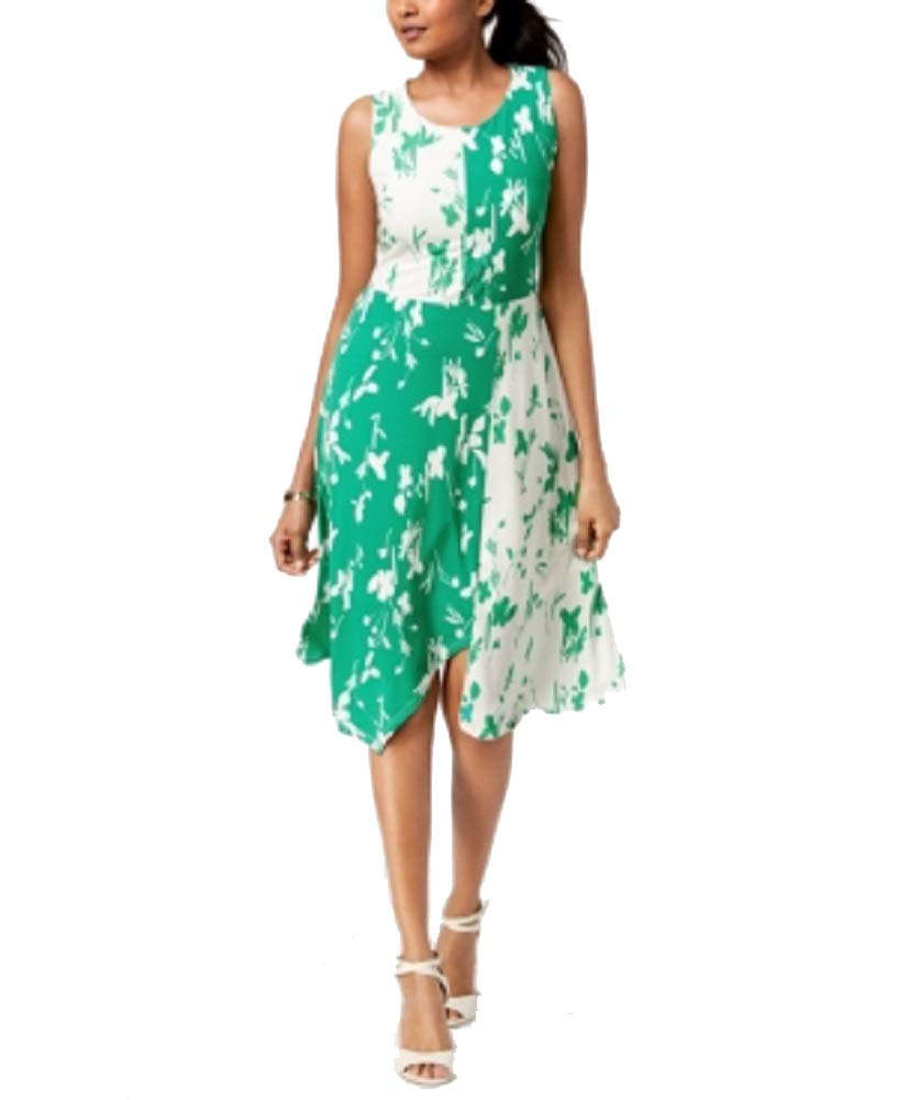 Alfani Asymmetrical Colorblocked Dress