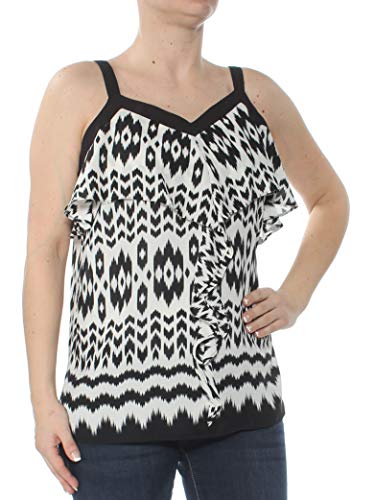 Flounce Trim Cold Shoulder Top