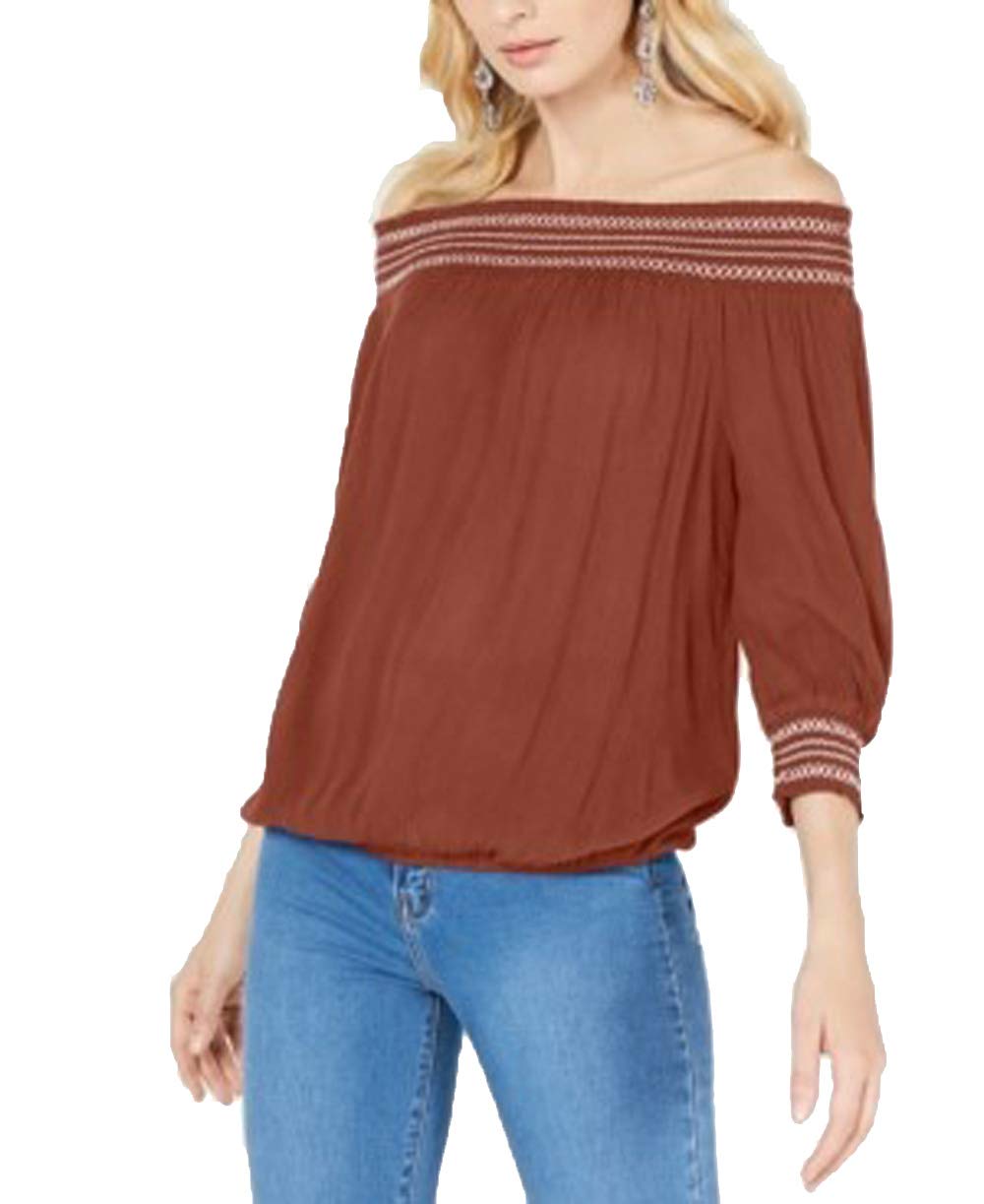 INC Crochet-Trim Off-The-Shoulder Top