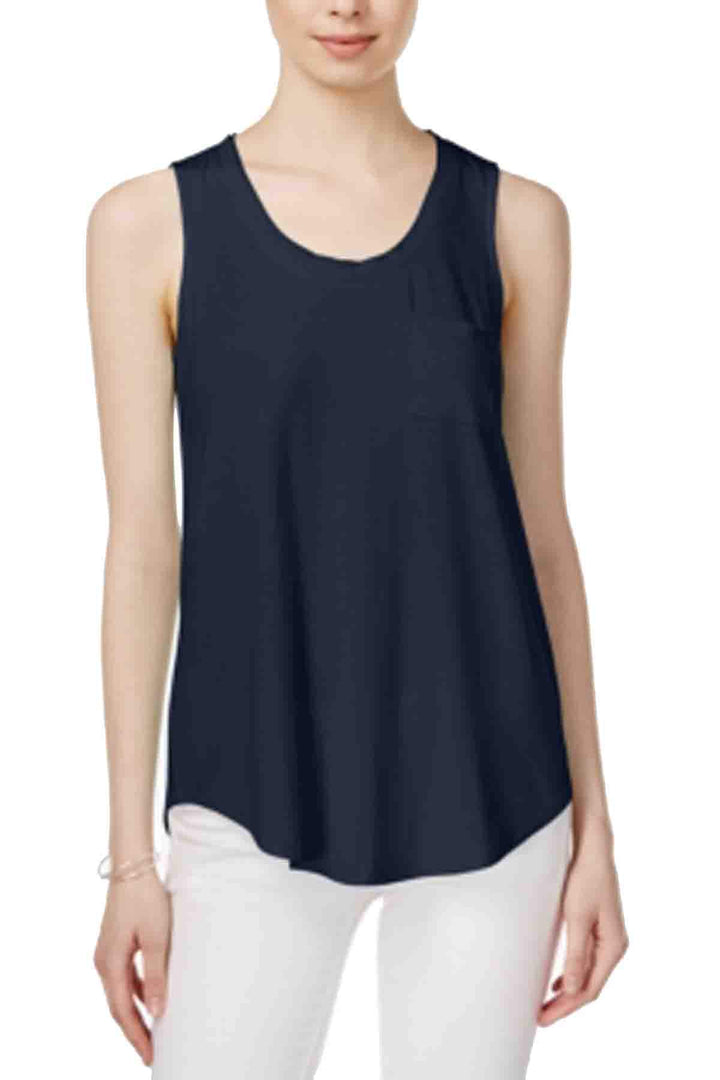 Maison Jules Cotton Scoop Neck Tank Top