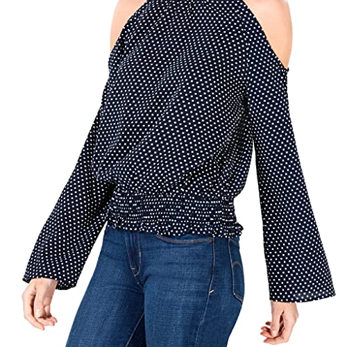 Printed Cold-Shoulder Top