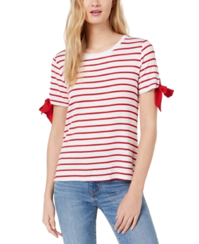 Striped Tie-Sleeve T-Shirt