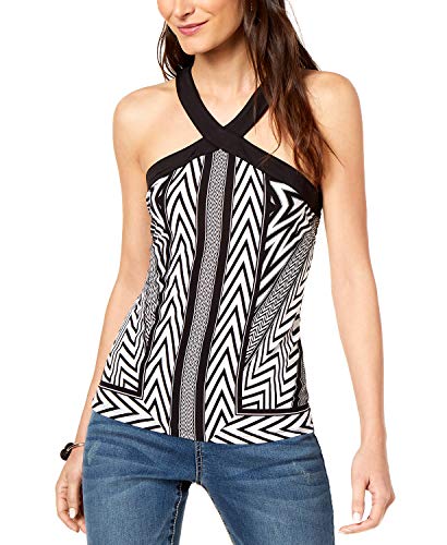 Printed Crossover Halter Top