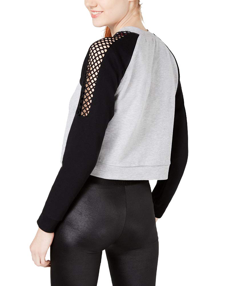 Juniors' Colorblocked Mesh-Trim Sweatshirt