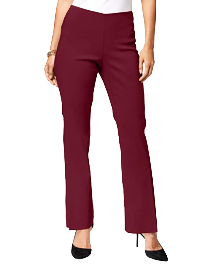 Slit Front Pull On Bootcut Pants
